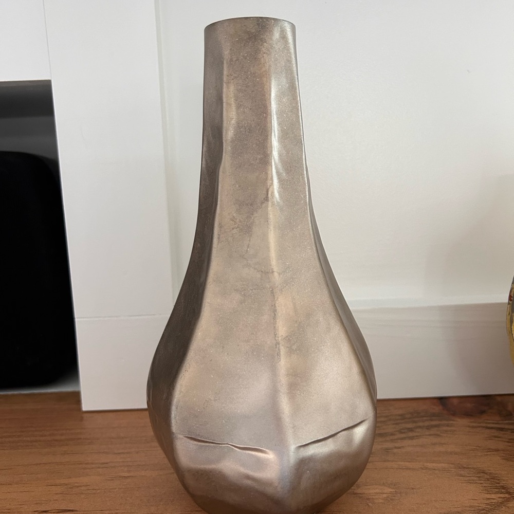 Champagne gold hammered vase from World Market